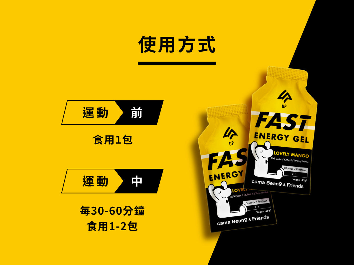 UP Cama Beano & Friends FAST能量果膠 戀夏芒果風味 盒裝