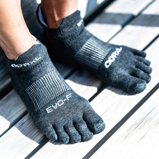 RxL EVO-F 3D 超立體五趾踝襪 木炭黑 - Lite Lite Gear