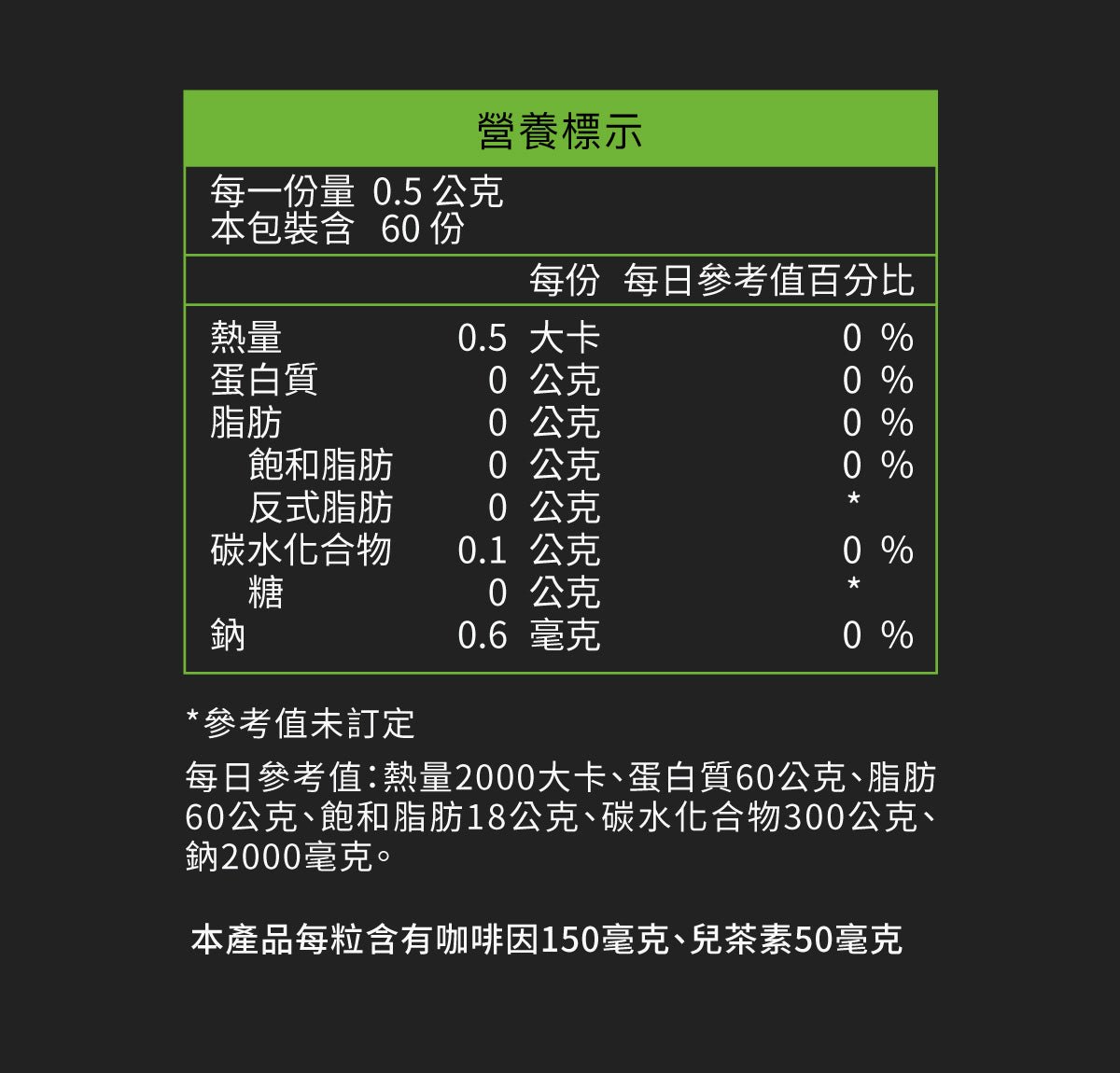 UP 綠茶咖啡因膠囊 - Lite Lite Gear